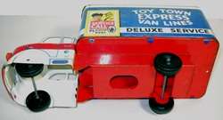 VINTAGE MARX TOY TOWN EXPRESS VAN LINES BOX TRUCK W/GRAPHICS  