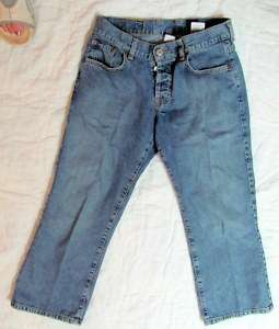LUCKY BRAND DUNGAREES EASY RIDER DENIM CAPRIS SIZE 2/26  