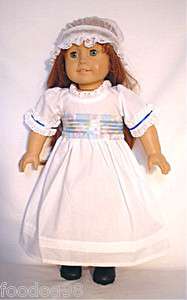   Summer Gown Dress American Girl Doll Elizabeth colonial  