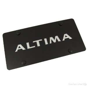  Nissan Altima Chrome Name Badge On Black License Plate 