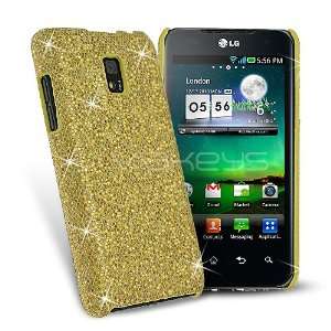  Femeto Gold Sparkle Glitter Hard Case Cover for LG Optimus 