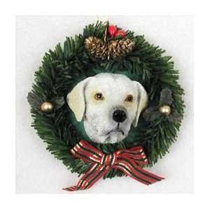  Yellow Labrador Retriever WreathChristmas Ornament