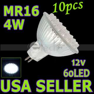   MR16 4W Ultra Bright White 60 LED 12V Spot Light Bulb Lamp  