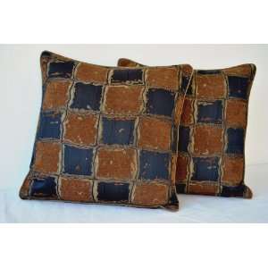  Sherry Kline 18 inch Gallantry Brown Black Pillow (Set of 