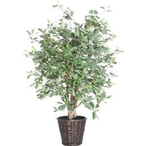  4 Potted Artificial Lush Olive Tree in Brown Pot