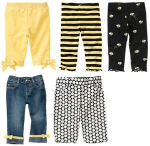 NWT GYMBOREE BUMBBLE BEE CHIC BABY GIRLS SUMMER FALL LEGGINGS PANTS 