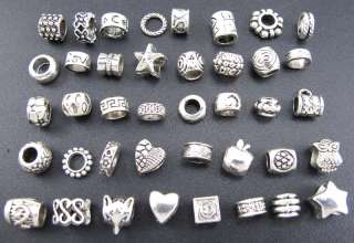 Mix 40pcs Tibetan Silver Cute Spacer Charms Beads Fit European 