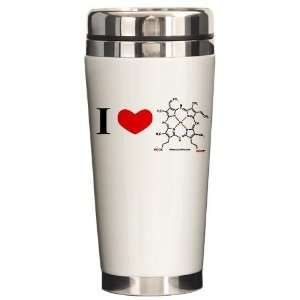 Molecularshirts Heme Chemistry Ceramic Travel Mug by  