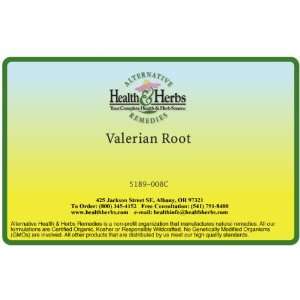   Health & Herbs Remedies Valerian Root Certified Organic, 1/2 lb Bag