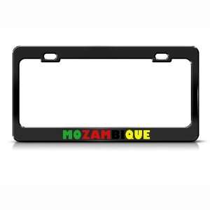  Mozambique Flag Country Metal license plate frame Tag 