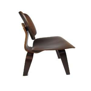  Designer Modern Molded Plywood Lounge Chair in Walnut 