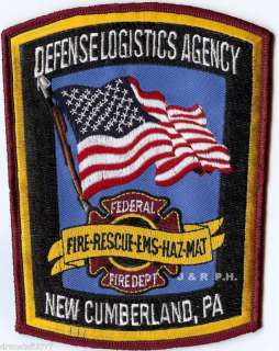Defense Logistics Agency New Cumberland, PA fire patch  