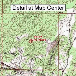  USGS Topographic Quadrangle Map   Vincent, Alabama (Folded 