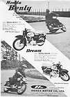 1959 Honda Dream C 71 & Benly C 92 Motorcycle Original Ad