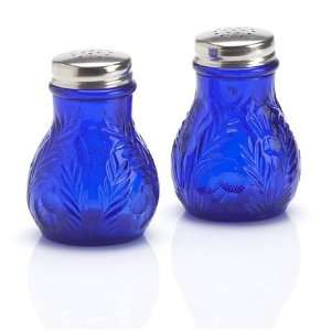 Mosser Glass Thistle Salt & Pepper   Cobalt Blue  Kitchen 