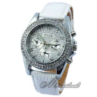 New Fashion Womens Ladys Luxury Bling Crystal Quartz Wrist Watch 6 