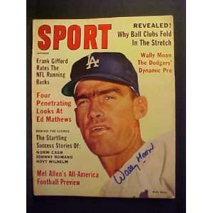  Wally Moon Los Angeles Dodgers Autographed October 1961 