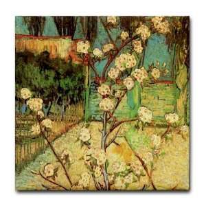  Van Gogh Art Tile Set Blossoming Pear Tree P1of2 Art Tile 