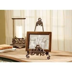  French Scroll Metal Picture Frame Easel