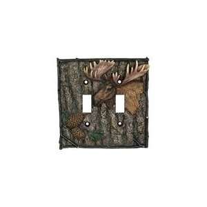  Decorative Moose double switch plate cover