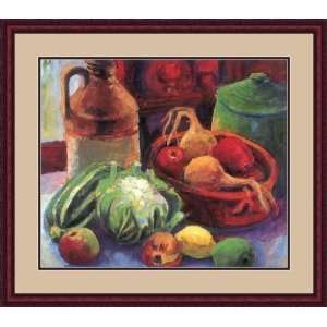 Vegetables and Stone Crocks by Wendy Hoile   Framed Artwork  