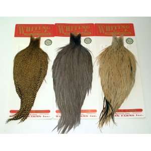  Whiting Farms Dry Fly Rooster Capes   Silver Grade Sports 