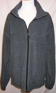 COLUMBIA Mens Charcoal Gray Fleece Zip Up Jacket Sz XL  