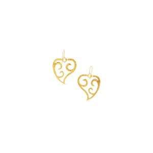   Benjamin Paisley Wave Earrings in 22K Gold Vermeil designer jewelry