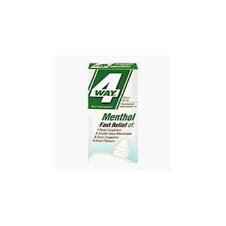  4 Way Nasal Decongestant Spray, Mentholated   0.5 Oz 