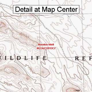  USGS Topographic Quadrangle Map   Hoodoo Well, Arizona 