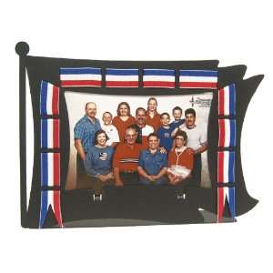  FLAG PICTURE FRAME With RIBBON LACING 4x6 HORIZONTAL