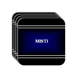 Personal Name Gift   MISTI Set of 4 Mini Mousepad Coasters (black 