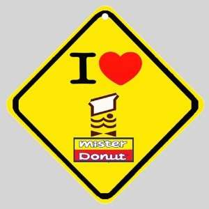 Love Mister Donut Logo Car Window Sign
