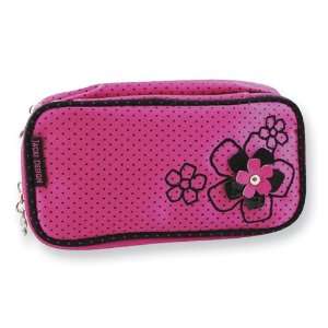  Hot Pink Daisy Love Double Zip Cosmetic Bag Jewelry