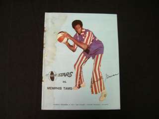1972 ABA Program Utah Stars vs. Memphis Tams Rare NBA  