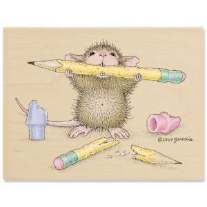  House Mouse Mounted Rubber Stamp 2.625X3.625 Everything 
