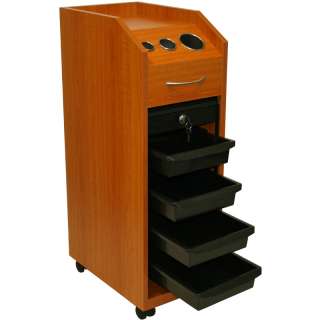 Wooden Cabinet with Removable high density plastic drawers Two Tone 