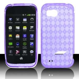  For Verizon HTC 6425 Vigor Accessory   Purple Agryle TPU 