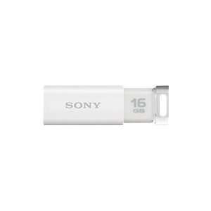  Sony USM16GPW 16GB USB Flash Drive MicroVault Click WHITE 