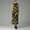 Tiana B. Womens Maxi Printed Dress   Black/Yellow Lg  
