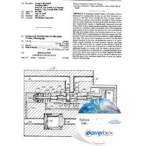  NEW Patent CD for HYDRAULIC SYSTEM CIRCUIT BREAKER 