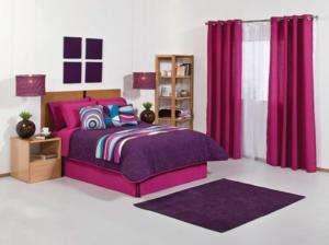 New Purple Silver Comforter Sheets Bedding Set Queen 12  
