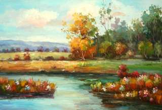 36x24 ORG. OIL IMPRESSIONISM LANDSCAPE Kentcky Fall  