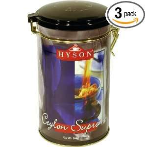 Hyson Tea, Ceylon Supreme Metal Can, 7.0 Ounce Boxes (Pack of 3 