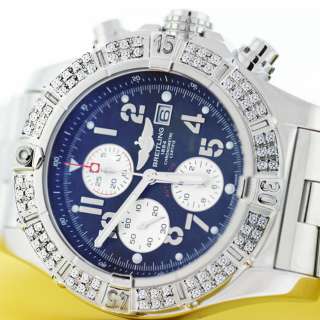 New Mens Breitling Super Avenger Chronograph Auto Watch A13370 With 