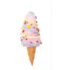  10 Cupcake Heaven Pink Ice Cream Cone Oversized Christmas 