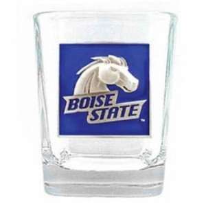    College Square Shot Glass   Boise State Broncos