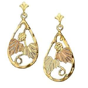    Stamper 12K Black Hills Gold Dangle Earrings. E316/PB Jewelry