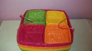 Wicker Rainbow Baskets Organization  