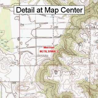  USGS Topographic Quadrangle Map   Mermet, Illinois (Folded 
